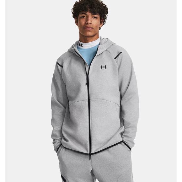 NWT Under Armour Men's UA Unstoppable Fleece Full-Zip in Mod Grey size Medium - Picture 1 of 7